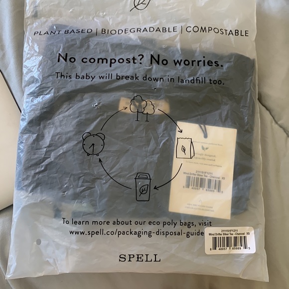 Spell NWT Wind Drifter Biker Tee charcoal XS - Picture 6 of 7